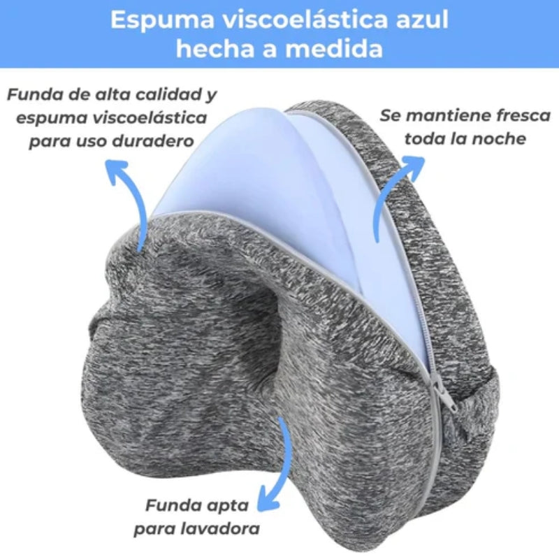 Almohada Ortopédica para Piernas – Alivia Ciática y Dolor Lumbar Mientras Dormís